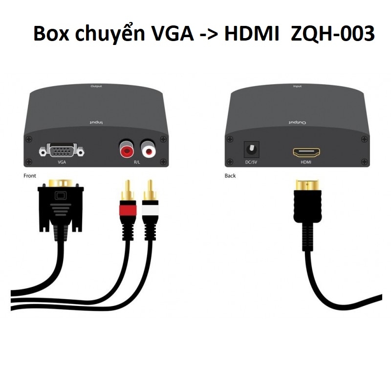 Box chuyển VGA -> HDMI ZQH-003