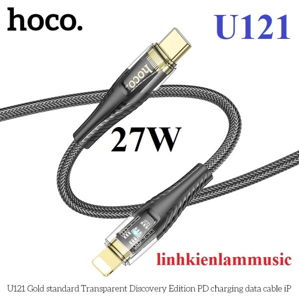 Cáp sạc nhanh 27W Hoco U121 Typec ra Lightning