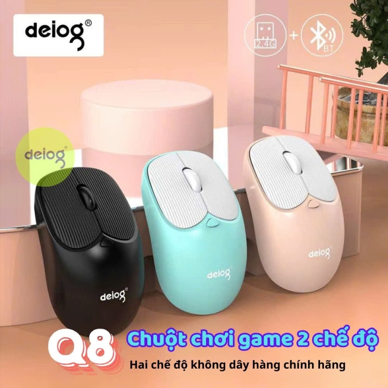 Chuột Máy Tính Bluetooth Không Dây Deiog Q8