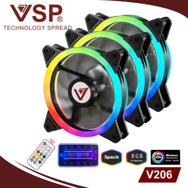 Bộ Kit 3 Fan V206 LED RGB