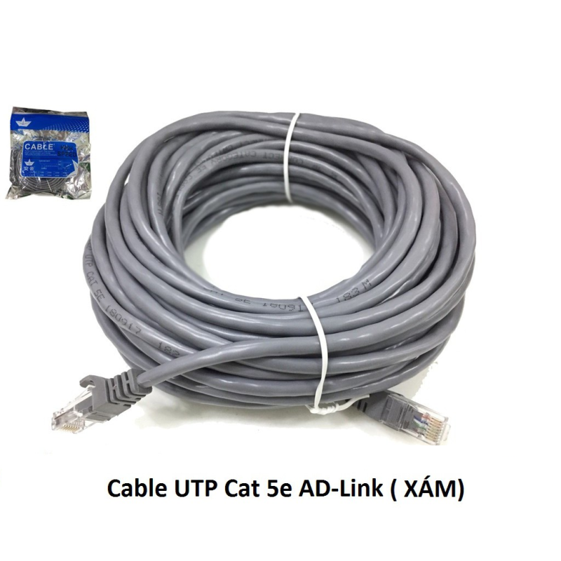 Cáp Mạng 15M AD-5015G (Dây Xám) Bấm Sẵn CAT5E AD-Link