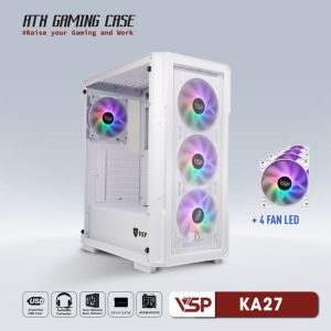 Vỏ máy Tính/Case VSP KA27 trắng (đặt trước 2 tiếng)