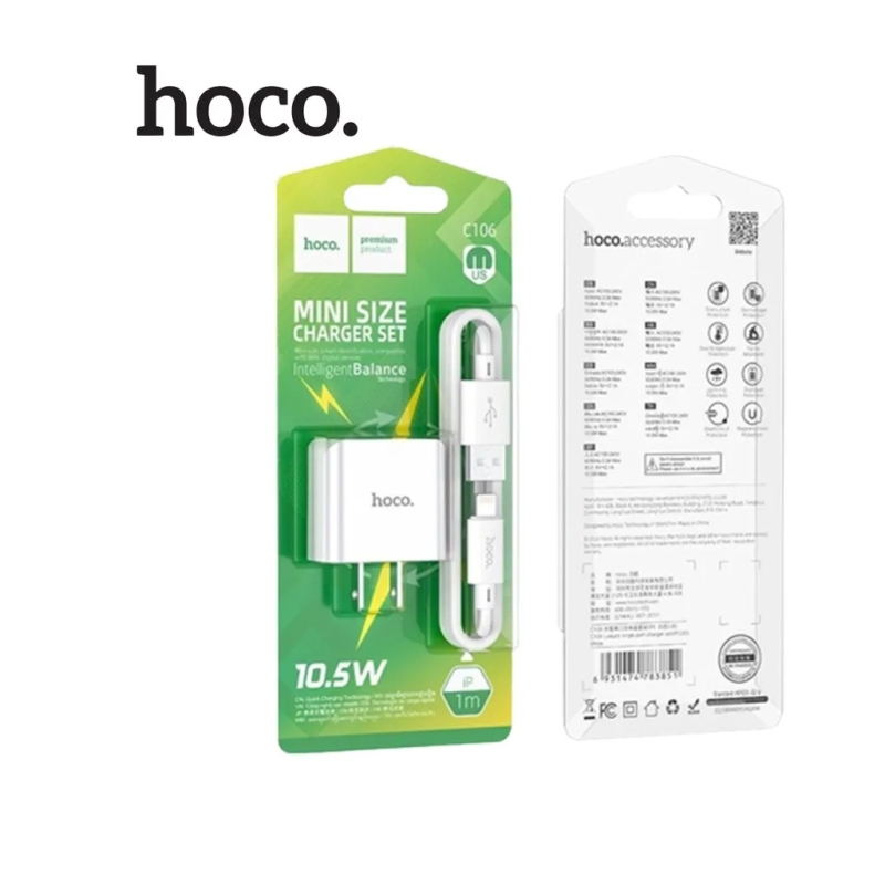 Bộ Sạc Nhanh 10.5W HOCO C106 Lightning