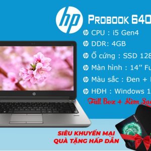 Laptop Cũ Probook HP 640 G1. 14inch. i5 Gen4, RAM 4GB, SSD 128GB