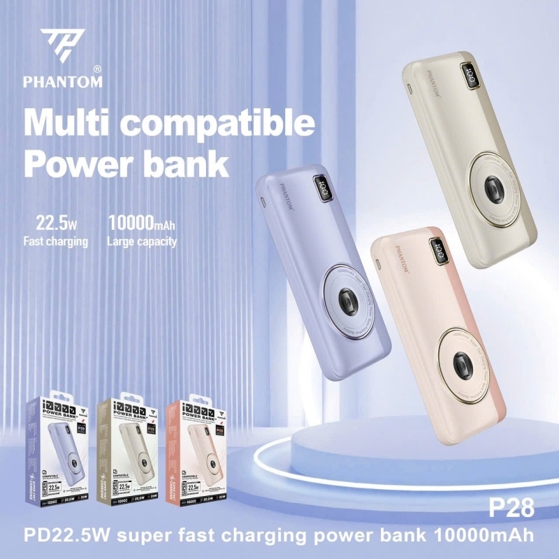 Pin Dự Phòng Sạc Nhanh 22.5W Phantom P28 10.000mah