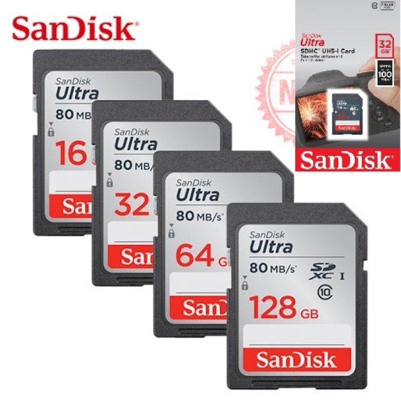 Thẻ Nhớ Máy Ảnh SD Sandisk Utral 32GB (hàng Cty)