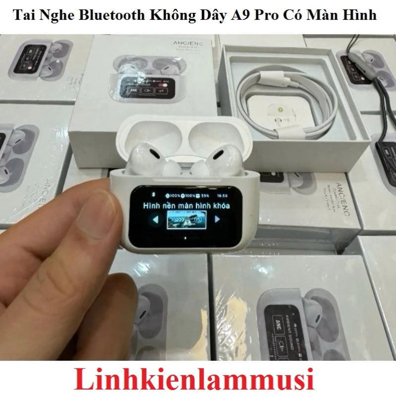 Tai Nghe Bluetooth Không Dây A9 Pro Có Màn Hình