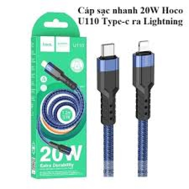 Cáp Sạc Nhanh 20W Hoco U110 Type-c Ra Lightning (BP)