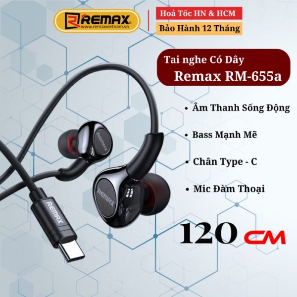 Tai nghe Remax RM-655a cổng Type C