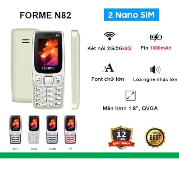 Điện Thoại Forme N82 4G Mẫu Mới