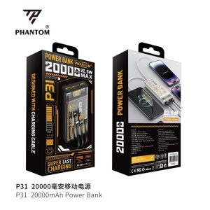 Pin Dự Phòng Sạc Nhanh 22.5W PhanTom P31 20.000mah