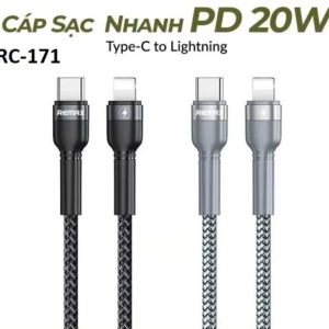 Cáp Sạc Nhanh 20W Remax RC-171 Type-c Ra Light