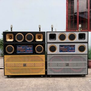 Loa kéo tủ DPAu 212G. 4 tấc đôi. 2 Mic (Đặt Trước 2 Tiếng)