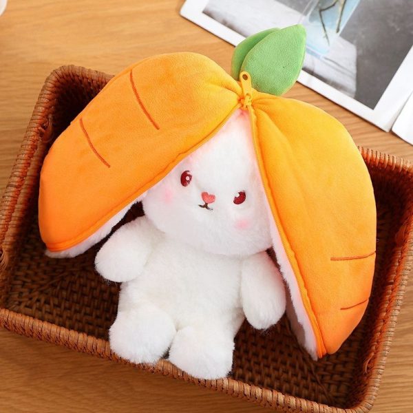 Gấu Bông Thỏ Úp Quả Dâu Tây Cà Rốt Bunny 25cm