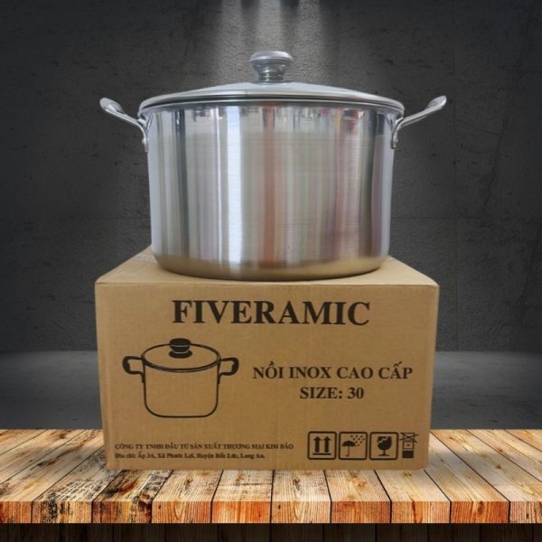 Nồi Luộc Gà Inox Fiveramic/ Kana Mart 30cm