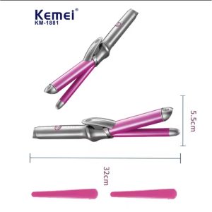 Máy Uốn Tóc Uốn KeiMei KM-1881 Được 2 Size 16 Và 22