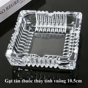 Gạt tàn thuốc thủy tinh vuông 10.5cm