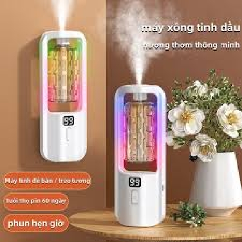 Máy Xông Tán Tinh Dầu Mini Phun Sương Có Led