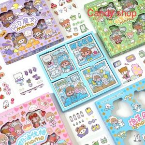 Hộp 100 Tấm Sticker Nhãn Dán Dễ Thương