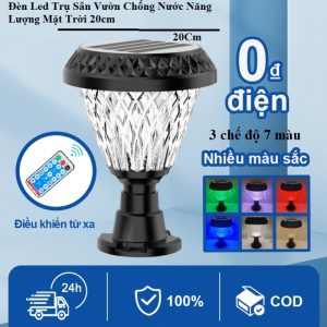 Đèn Led Trụ Sân Vườn JD-11, JD-13, JD-22 Chống Nước 20cm Năng Lượng Mặt Trời