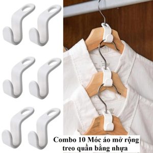 Combo 10 Móc áo Mở Rộng Treo Quần Bằng Nhựa