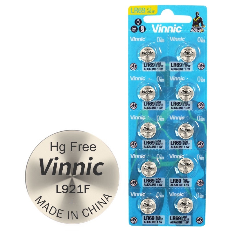 Vĩ Pin Đồng Hồ Vinnic AG6/ LR69 (Vĩ 10 viên)