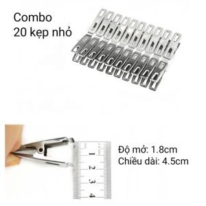 Bịt 20 Kẹp Quần Áo Inox