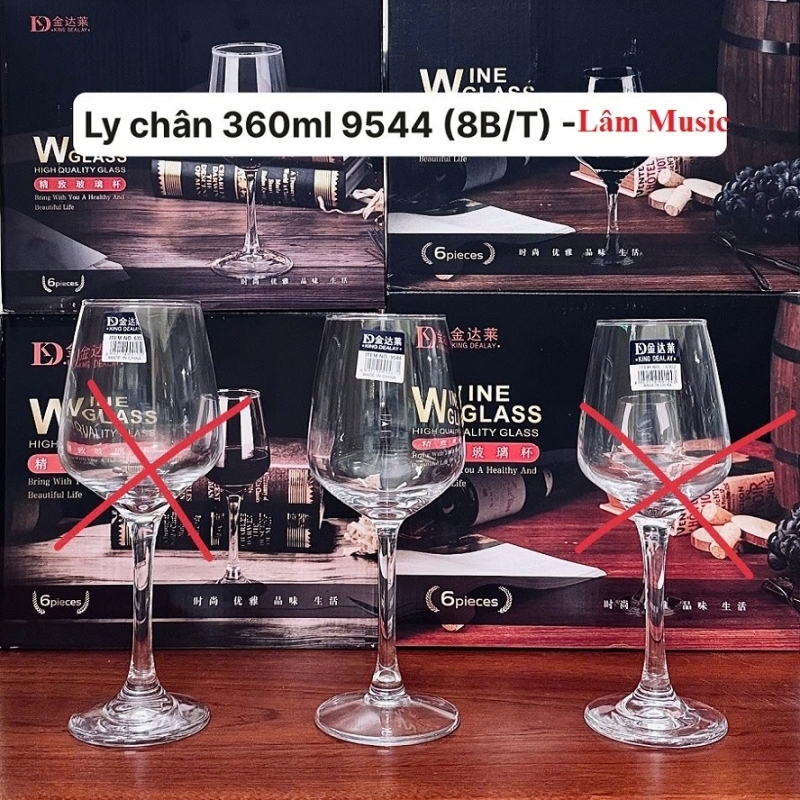 Bộ 6 Ly Vang Cao Cấp 9544. 360ml