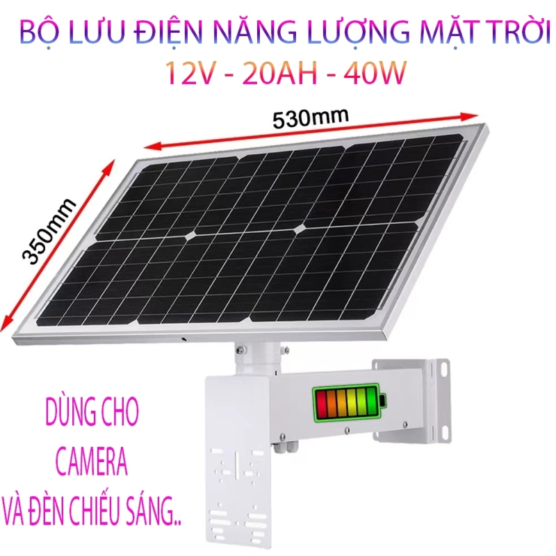 Bộ Pin Nguồn Năng Lượng Mặt Trời 40W-20ah (đặt Trước 2 Tiếng)