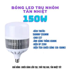 Bóng đèn Trụ Led Tản Nhiệt Bắt Muỗi 150w