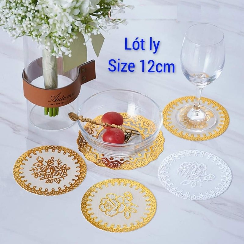 Lót ly hình tròn sang trọng 12cm