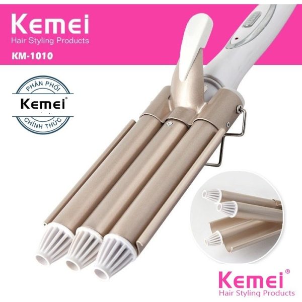 Máy uốn tóc 3 trục Kemei KM-1010