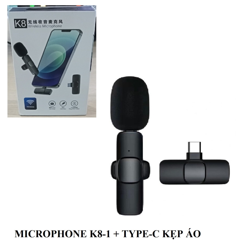 Mic Thu âm Youtuber K9, K8 Pro Type-c (1 MIC)