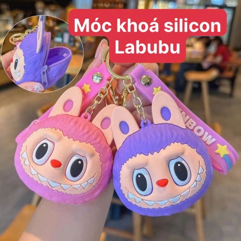 Móc Khoá Ví Tròn Labubu Silicon