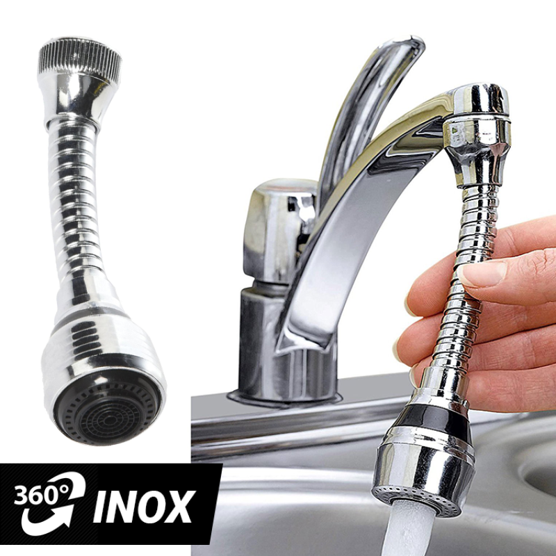 Đầu Vòi Xịt Nước Tăng Áp inox Xoay 360 Độ