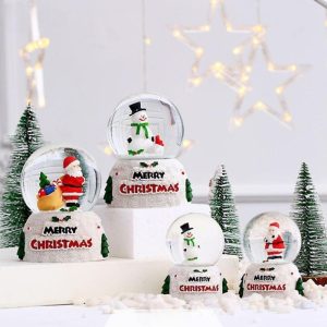 Quả Cầu Tuyết Pha Lê Trang Trí Giáng Sinh Noel 10x7cm