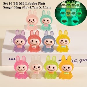 Set 10 Túi Mù Labubu Phát Sáng ( đóng Sẵn) 4.7cm X 3.1cm