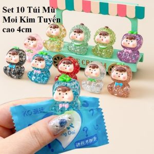 Set 10 Túi Mù Moi Kim Tuyến Cao 4cm