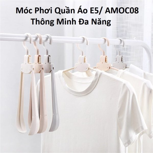 Móc Phơi Quần Áo E5/ AMOC08 Thông Minh Đa Năng