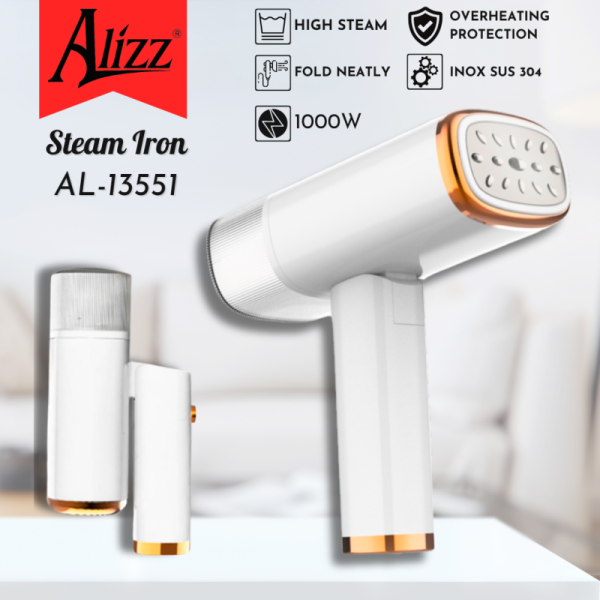 Bàn Ủi Hơi Nước Cầm Tay Gấp Gọn ALIZZ  AL-13551 / AL-13285