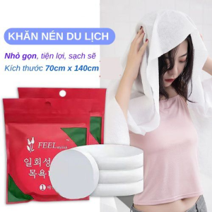 Khăn Tắm Nén Hàn Quốc (70X140CM) Bịch Đỏ