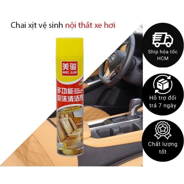 Chai Xịt Vệ Sinh Nội Thất Xe Hơi Meijun Dung Tích 650ml