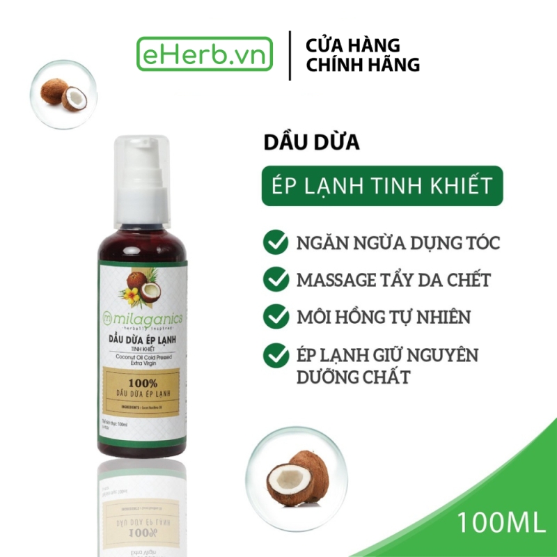 Dầu Dừa Dưỡng Da, Dưỡng Tóc, Dưỡng Môi 100ml