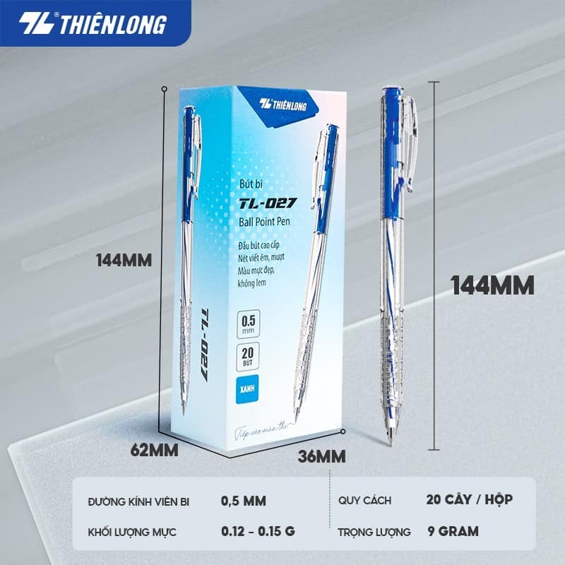 Hộp 20 Cây Bút Bi Thiên Long TL-027