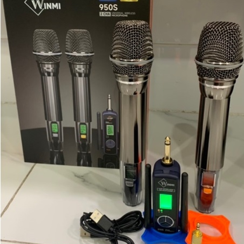 Bộ 2 Micro karaoke đa năng không dây Winmin 950s cao cấp