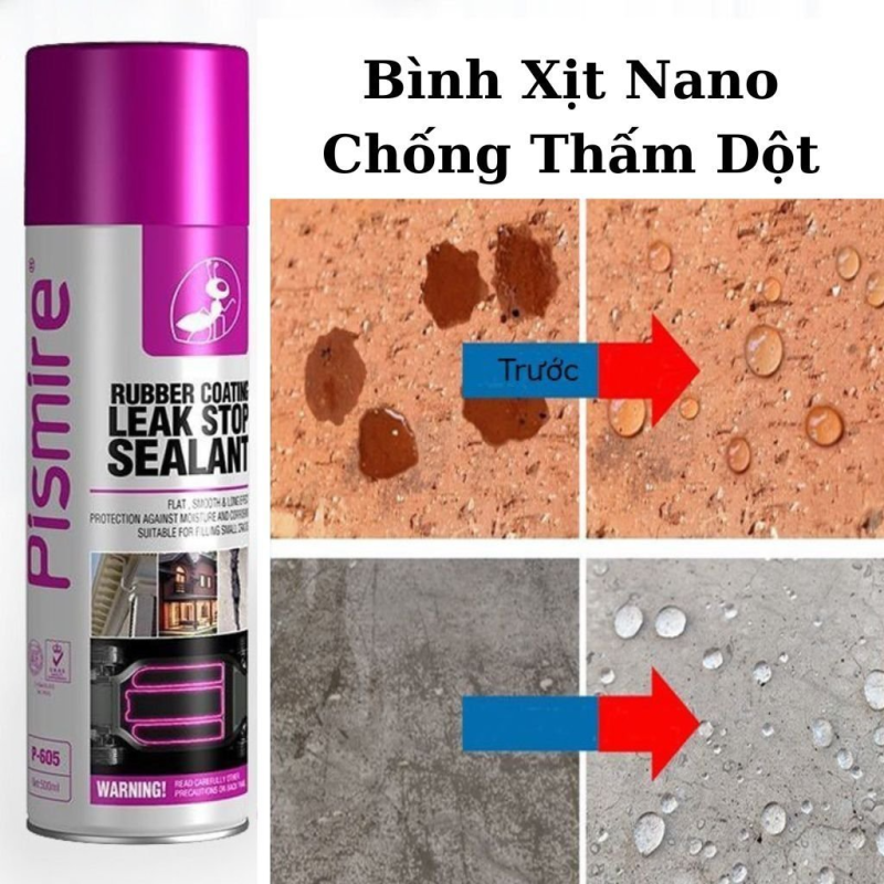 Bình Xịt Chống Dột, Thấm Tường Piismire 450ml