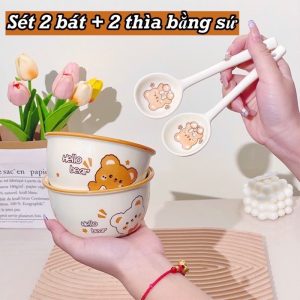 Set 2 Chén/ Bát Sứ Họa Tiết Nhiều Hình