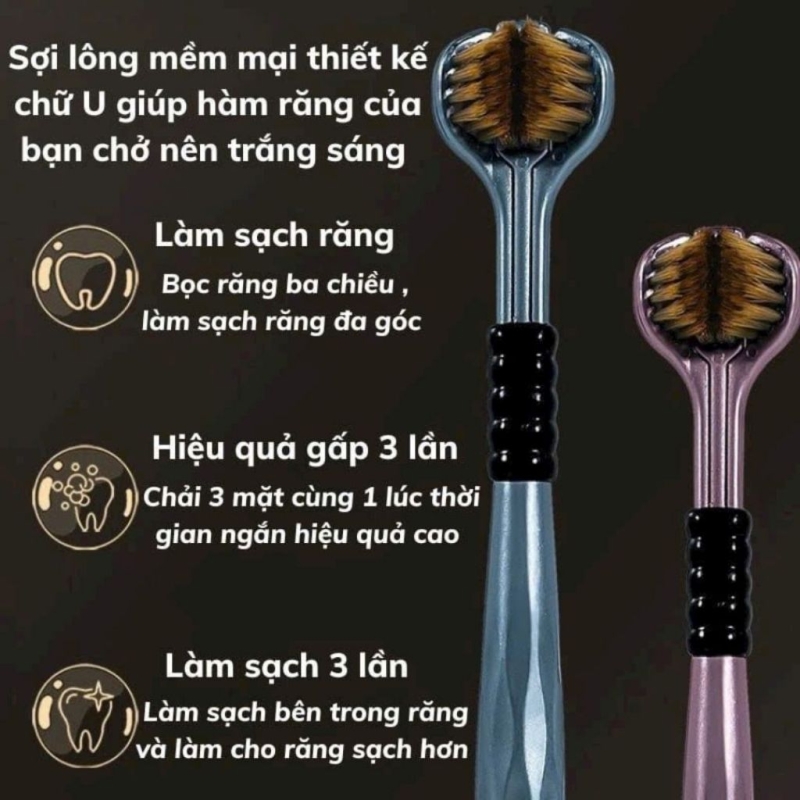 Set 4 Bàn Chải Đánh Răng 3 Mặt