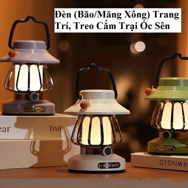 Đèn (Bão/Măng Xông) Trang Trí, Treo Cắm Trại Ốc Sên