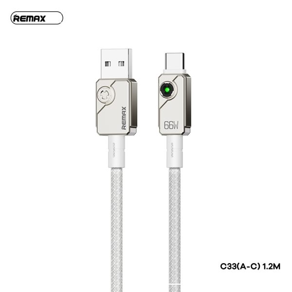 Cáp Sạc Nhanh 66W Remax RC-C33 A-C (USB Ra Type-c)